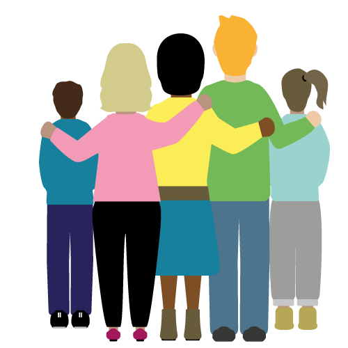 people-standing helping hands