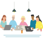 people working HUB